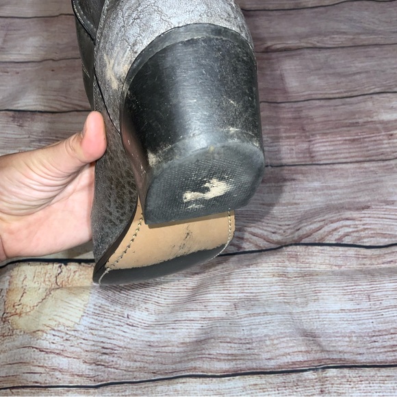 Vintage Acme Round Toe Grey Cowboy Boots Size 9D - Picture 16 of 16